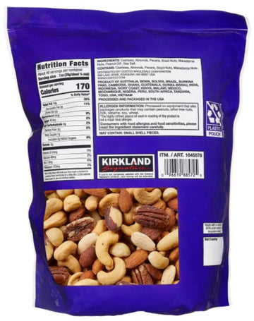 Kirkland Signature Extra Fancy Mixed Nuts Salted 40 Oz - 2.5 Lbs Item 1645578 Bundle With Moralza Silicone Collapsible Cup 200Ml