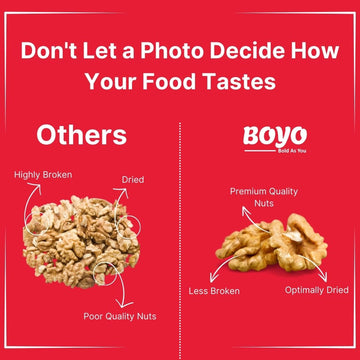 Boyo 100% Natural California Walnut Kernels 500G (2 X 250G) - Without Shell, For Morning Consumption Dry Fruit, Omega-3 Rich