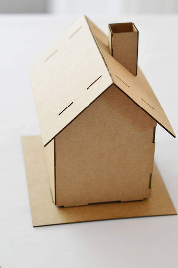 Gingerbread House Kit (Cardboard) - Pack Of 5 - Designed & Made In The Usa - Christmas Holiday Craft For Home, Classroom, Family