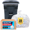 95 Gallon Trash Bags Clear (Huge 25 Count W/Ties) 96-100 Gallon Extra Large Trash Bags, Clear Recycling Trash Bags, 90 Gallon