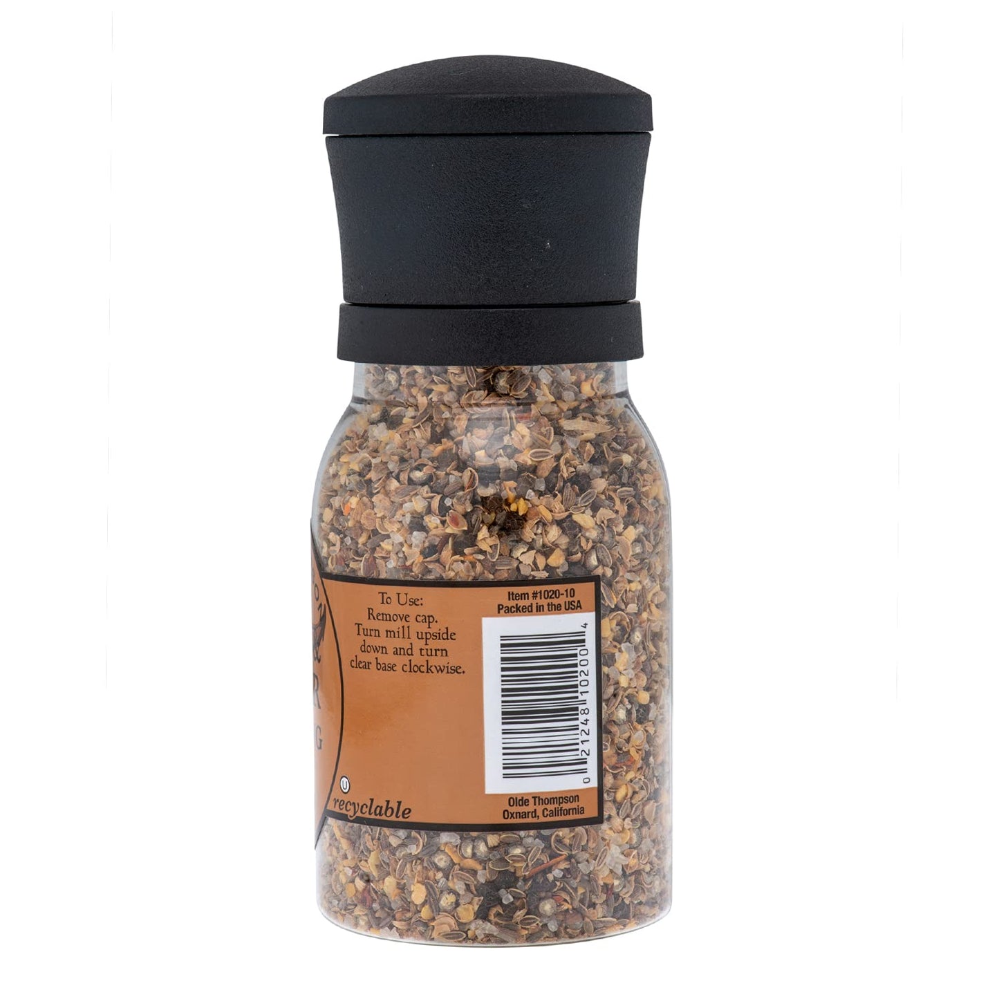 Olde Thompson Steak & Burger Seasoning Grinder, Savory Blend For Grilling, 6 Ounce
