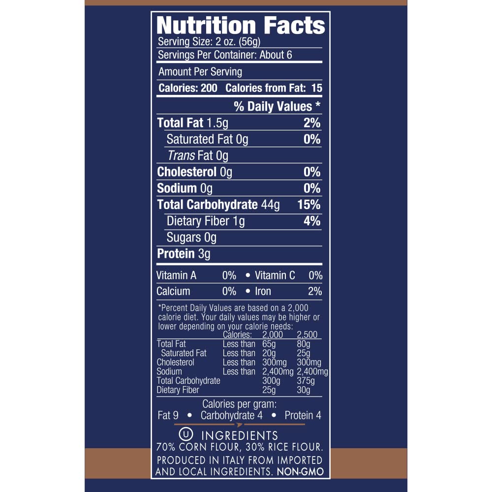 Delallo Gluten Free Orzo Pasta, Made With Corn & Rice, Wheat Free, 12Oz Bag, 6-Pack