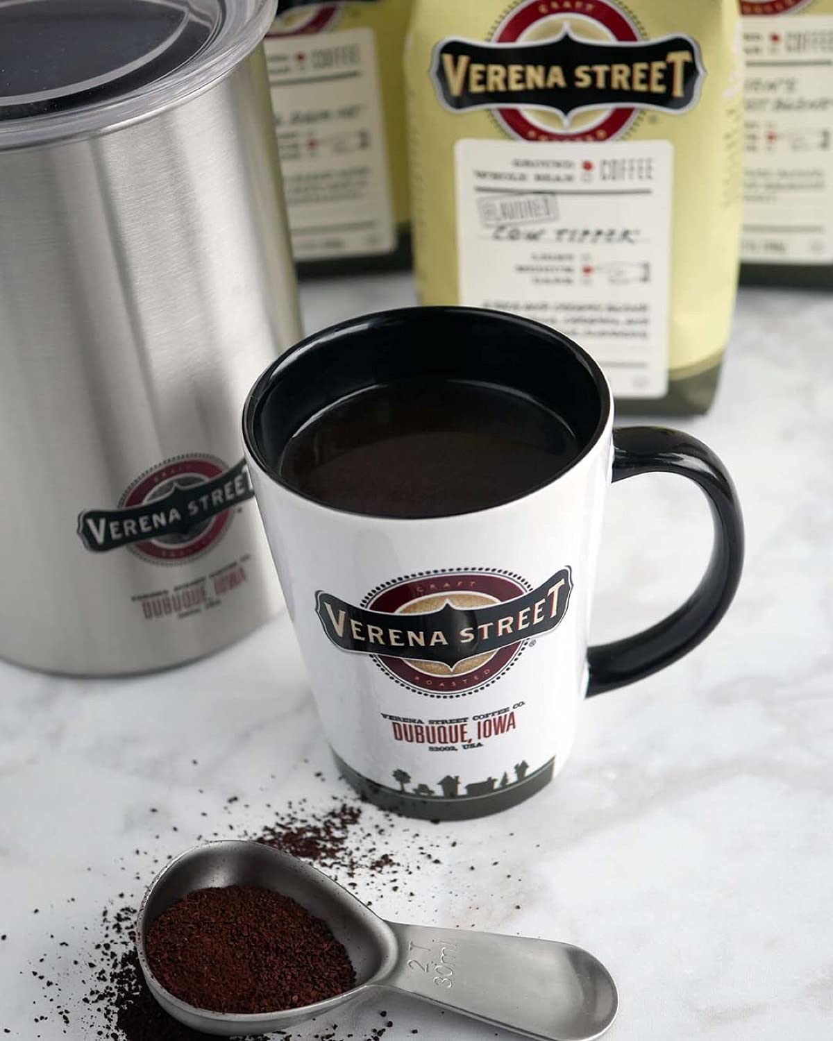 Verena Street Flavored Ground Coffee, Cow Tipper, Medium Roast, 12 Ounce, Rainforest Alliance Certified