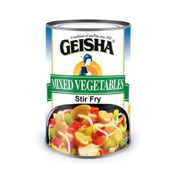 GEISHA Mixed Vegetables Stir Fry 14.5OZ. (Pack of 12), Mixed Vege | No Trans fat - Gluten Free-Less than 50 Calories per Contain
