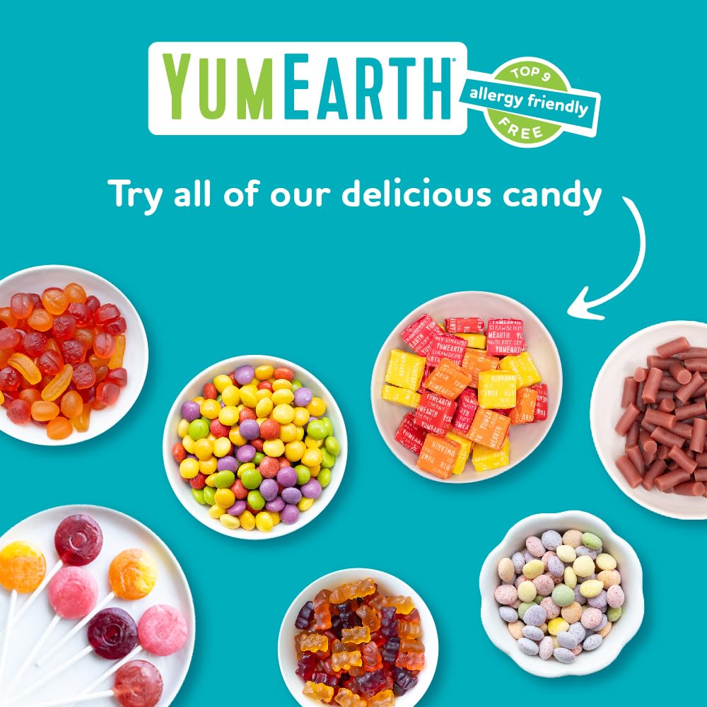 Yumearth Organic Pops Variety Pack, 40 Fruit Flavored Favorites Lollipops, Allergy Friendly, Gluten Free, Non-Gmo, Vegan, No Art