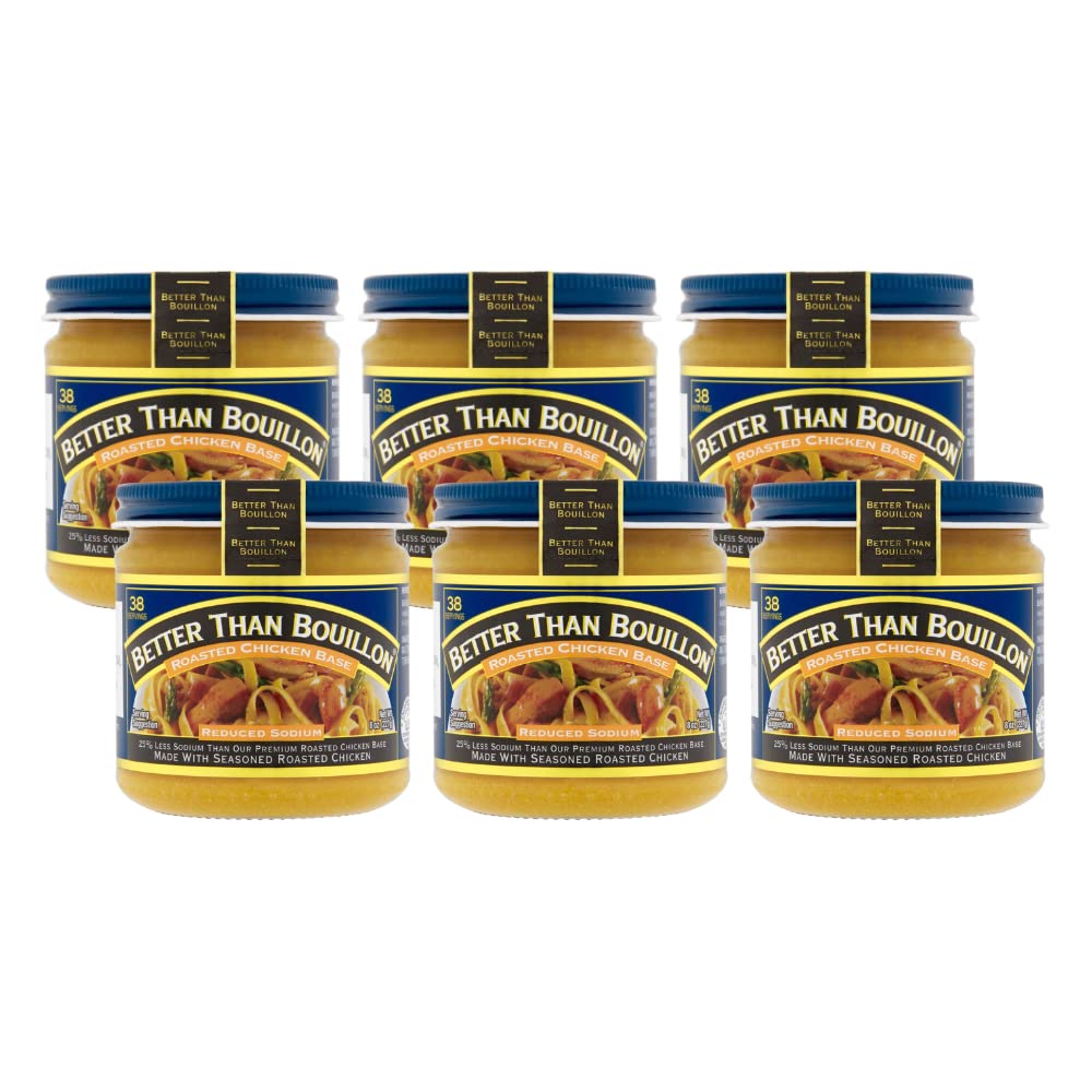 Better Than Bouillon Reduced Sodium Chicken Base 8 Ounce (Pack of 6)