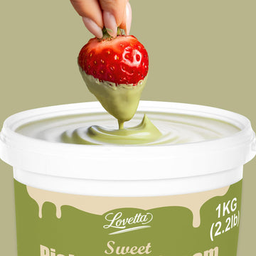 Lovetta Pistachio Cream 1kg – Sweet Italian Pistachio Butter for Desserts, Toppings & Baking, Rich Paste for Knafeh Bar