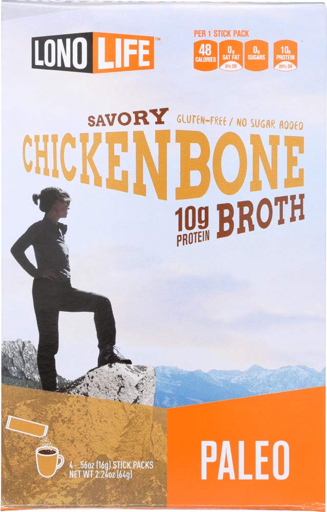 Lonolife (NOT A CASE) Stick CHKN Bone Broth 4PK