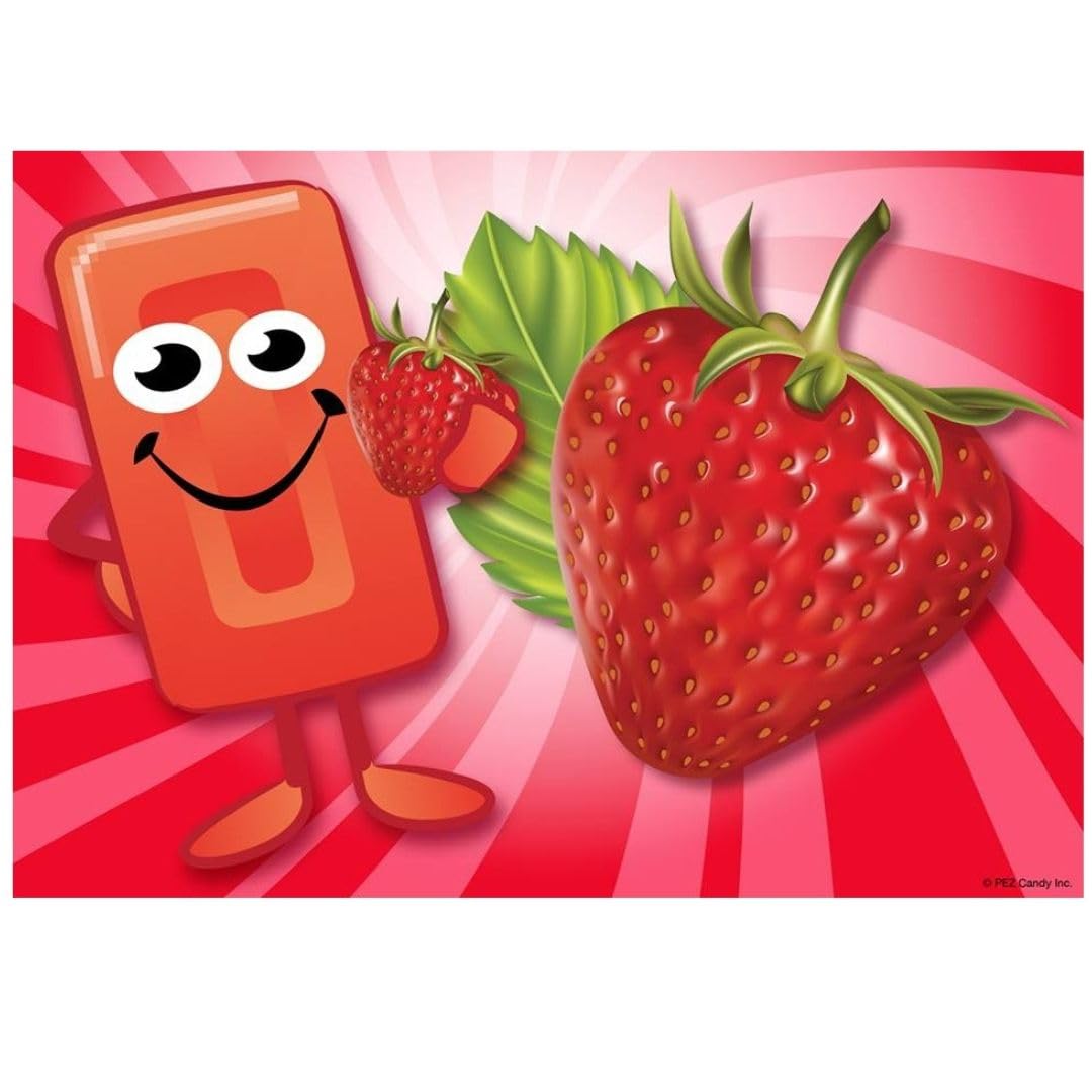 Candy Dispenser Refill Rolls, (25 Count) Choose Your Favorite Flavor! (Strawberry)