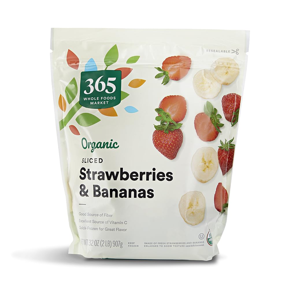 365 by Whole Foods Market Organic Sliced Strawberries and Bananas, 32 OZ