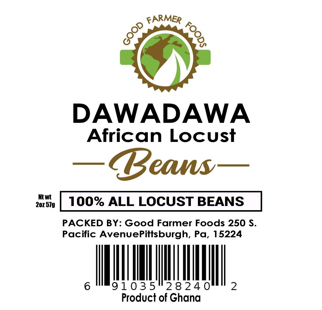 Good Farmer Foods Dawadawa African Locust Beans Dried Loose| Dawadawa | Iru | Ogiri | 2Oz