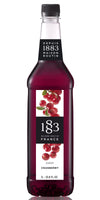 1883 Cranberry Syrup For Drinks Made In France 1 Liter Plastic Bottle