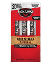 Jack Link's Beef Sticks, Original - Protein Snack, Meat Stick with 6g of Protein, Made with 100% Beef, Individually Wrapped Beef