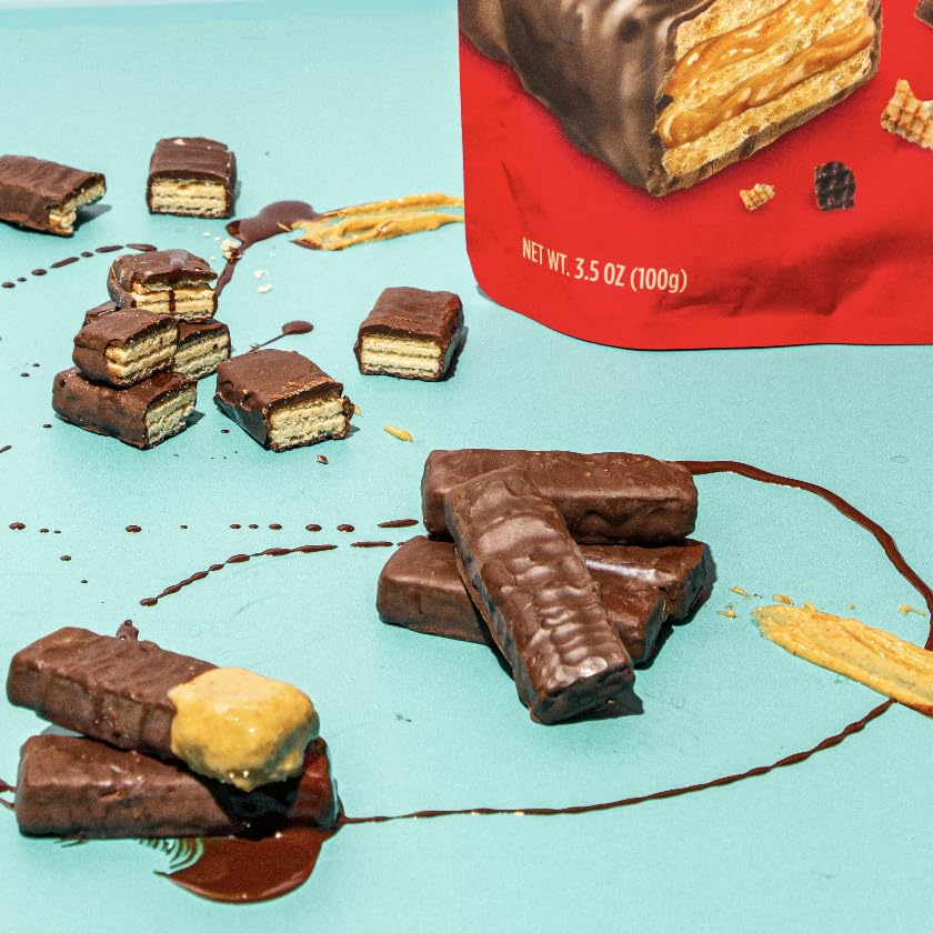 Little Secrets Dark Chocolate Peanut Butter Crispy Wafers - 3.5 Ounce - No Artificial Ingredients, Sustainable Cocoa