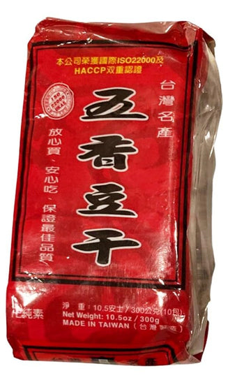 Taiwanese Five- Spices dried bean curd 10.5 oz (300g) (10 Packs in a Bag) Product of Taiwan ?????
