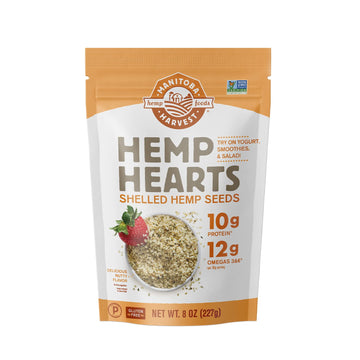 Manitoba Harvest Hemp Seeds, 8oz (Pack of 8) 10g Plant Based Protein, 12g Omega 3 & 6 per Serving | Perfect for smoothies, yogur
