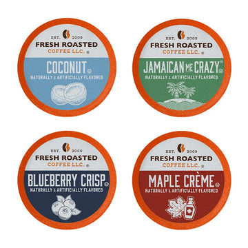 Fresh Roasted Coffee, Fun Flavors, Flavored Coffee Pod Variety Pack, K-Cup Compatible, 24 Count