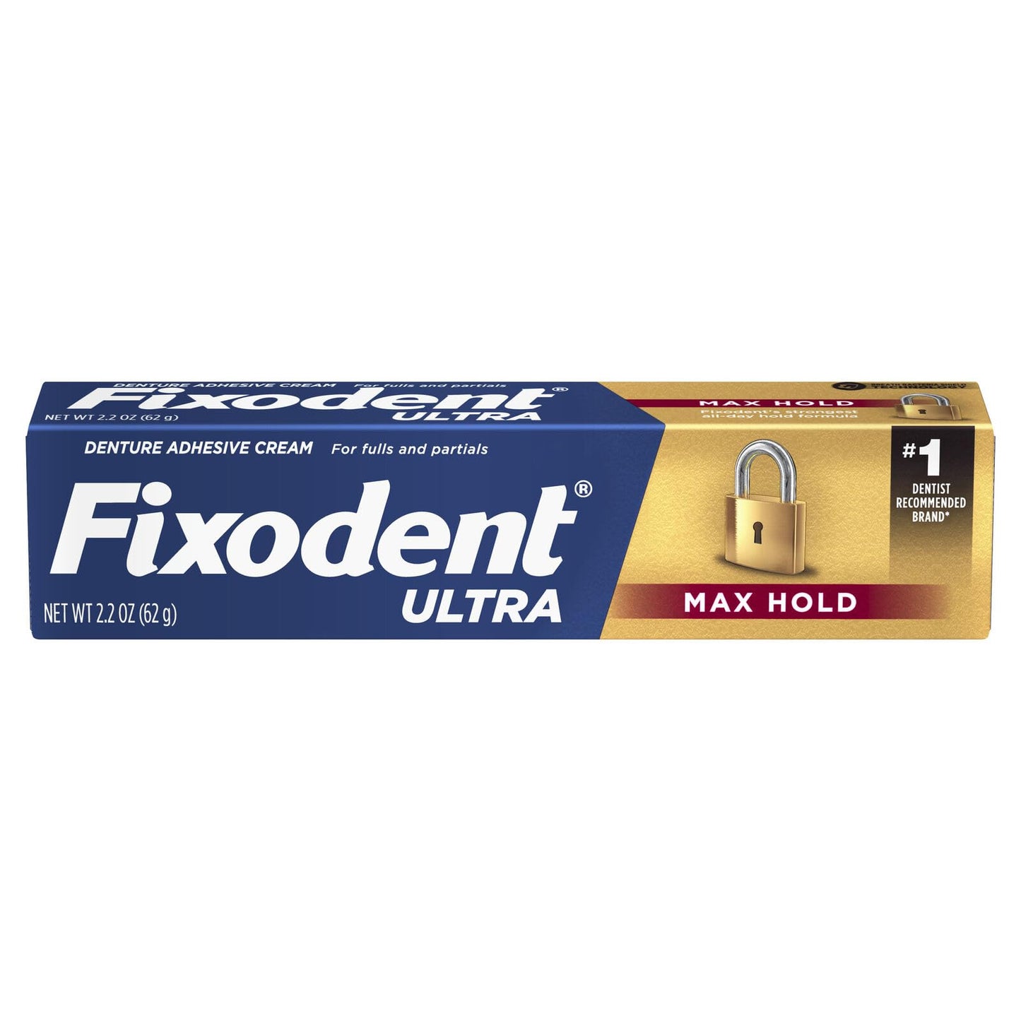 Fixodent Ultra Max Hold Dental Adhesive, 2.2 Oz (Pack Of 6)
