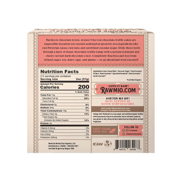 Rawmio Mini Chocolate Truffle Cake - 5 oz. Raw, Organic, Vegan, Gluten-Free - 6 Packs