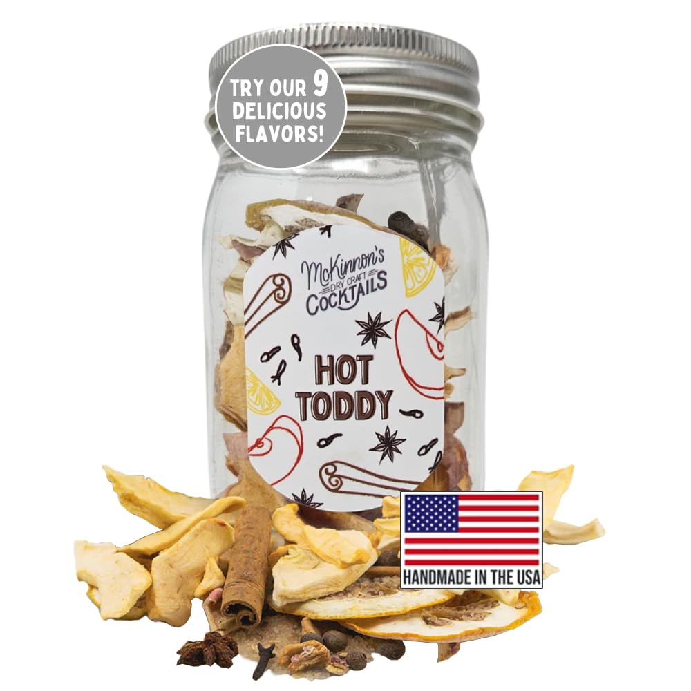 Mckinnons Dry Craft Mixed Flavors Dehydrated Fruits And Herbs Diy Mixology Infusion Kit Mason Jar Serves 8 - 16 Drinks (Hot Toddy 1 Jar)