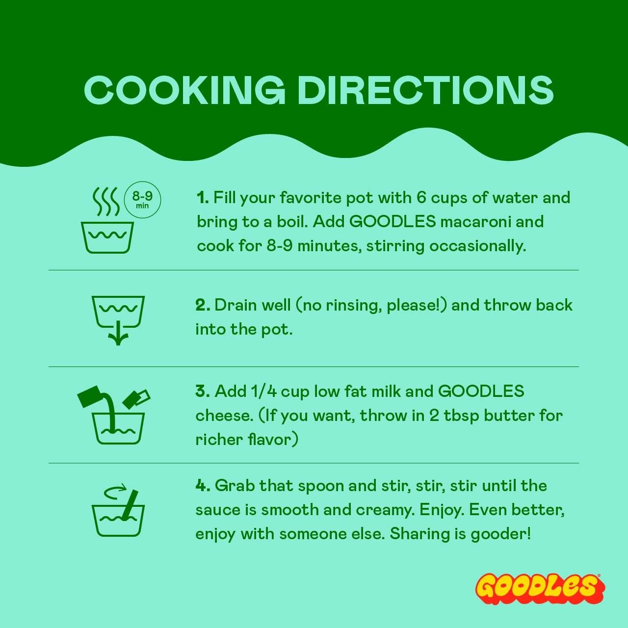 Goodles Cheddy Mac Creamy Cheddar And Macaroni Pasta - Nutrient Packed With Real Cheese, Fiber, Protein, Prebiotics, Plants, & V