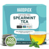 Handpick, Spearmint Tea Bags (100 Herbal Tea Bags) Rich In Essential Oil | Refreshing Mint Tea | Non-Gmo, Gluten Free | Round Ec