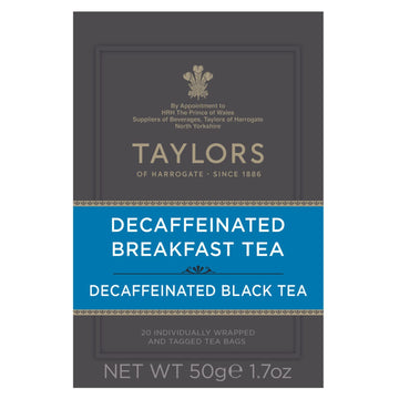 Taylors Of Harrogate Decaffeinated Breakfast, Teabags, 20 Count (Pack Of 1)
