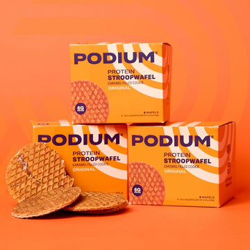 PODIUM Protein Stroopwafel 8 Count (Caramel)