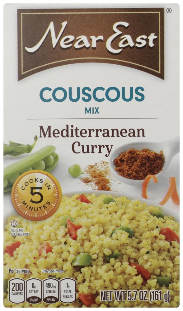 Near East, Couscous, Mediterranean Curry Flavor, 5.7oz Box (Pack of 6)