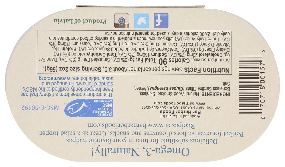 Bar Harbor Sardine Fillet Smkd Sbnls