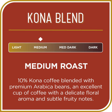 Don Franciscos Kona Blend Medium Roast Ground Coffee, 10% Kona, (18 Oz Bag)
