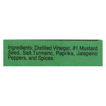 Woebers Jalapeno Mustard, 16-Ounce Units, Pack of 6, Plastic