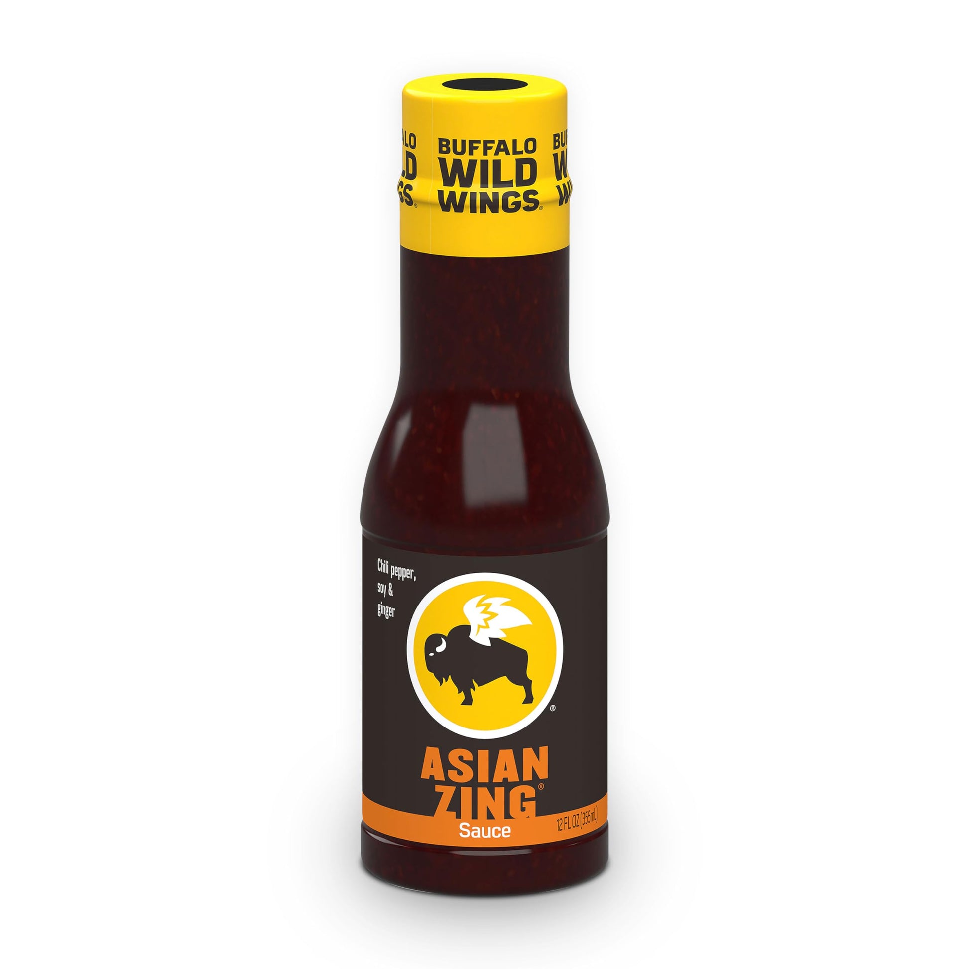 Buffalo Wild Wings Asian Zing Sauce, 12 Fl. Oz., Perfect Dipping Sauce, Chicken Marinade, Stir Fry Sauce And Wing Seasoning, Delicious Chili Pepper, Soy And Ginger Flavors