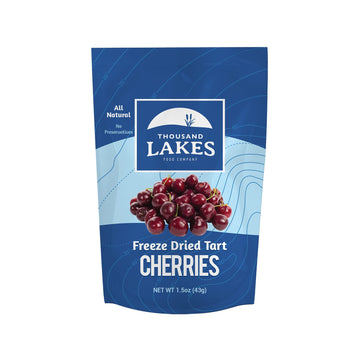 Thousand Lakes Freeze Dried Fruit - Tart Cherries 1.5 Ounces | No Sugar Added | 100% Cherries