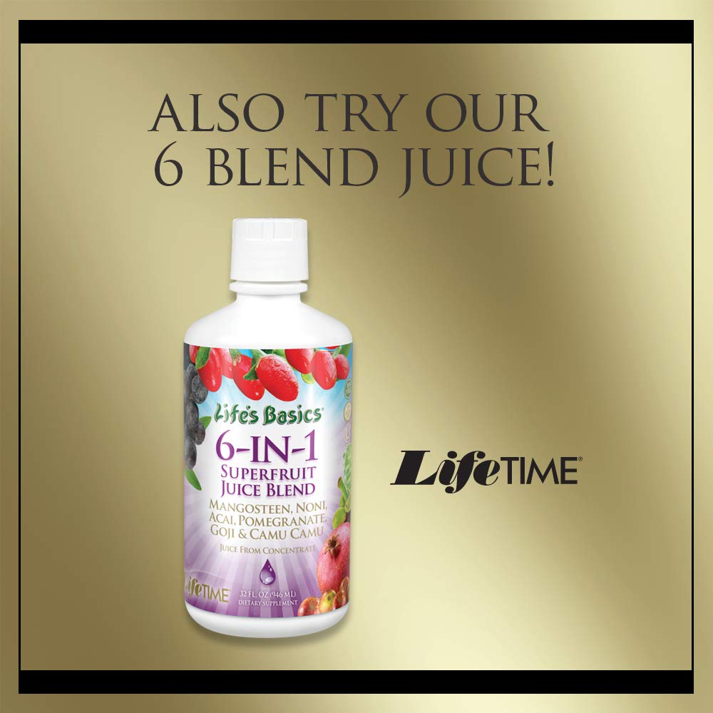 Lifetime Acai, Mangosteen, Noni & Goji Superfruit Juice Blend | Dynamic Antioxidant, No Gluten | For Healthy Circulation & Immun