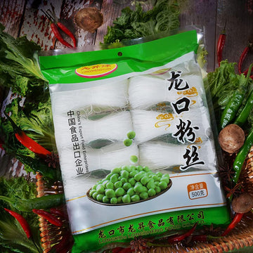 Longkou Pure Mung Bean Vermicelli (????), Vermicelli Rice Noodles, Threads Noodle -Vermicelli, 500g
