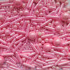 Edible Pink Pearl Sugar Sprinkles Candy Mix Size Baking Edible Cake Decorations Cupcake Toppers Cookie Decorating Wedding Party