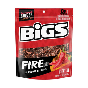 Bigs Fire Spicy Flavored Sunflower Seeds (Pack Of 3) 5.35 Oz