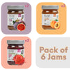 No Sugar Added Jams - 6 x 8 Fl. oz - 2 x Fig, Apricot & Strawberry - Made in Greece, No Preservatives, Gluten Free Healthy Fruit