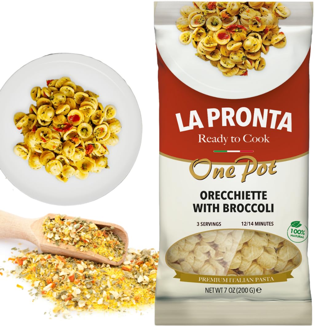 Orecchiette With Broccoli, 12-14 Min Three Dishes Quick Meals Non-Gmo, No Preservatives, Made In Italy, Quick Meals, La Pronta