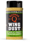Kosmos Q Garlic Parmesan Wing Dust - 5 Oz Bag For Wings, Popcorn & More - Dry Bbq Rub With Real Garlic & Parmesan Cheese For Sav