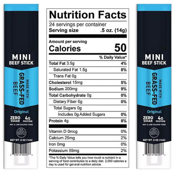 Original Minis Cntry Archr Grass Fed Beef Sticks, 0.5oz, 24 Count (Pack of 2) (Chocolatto Tradmark Measuring Spoon Included)