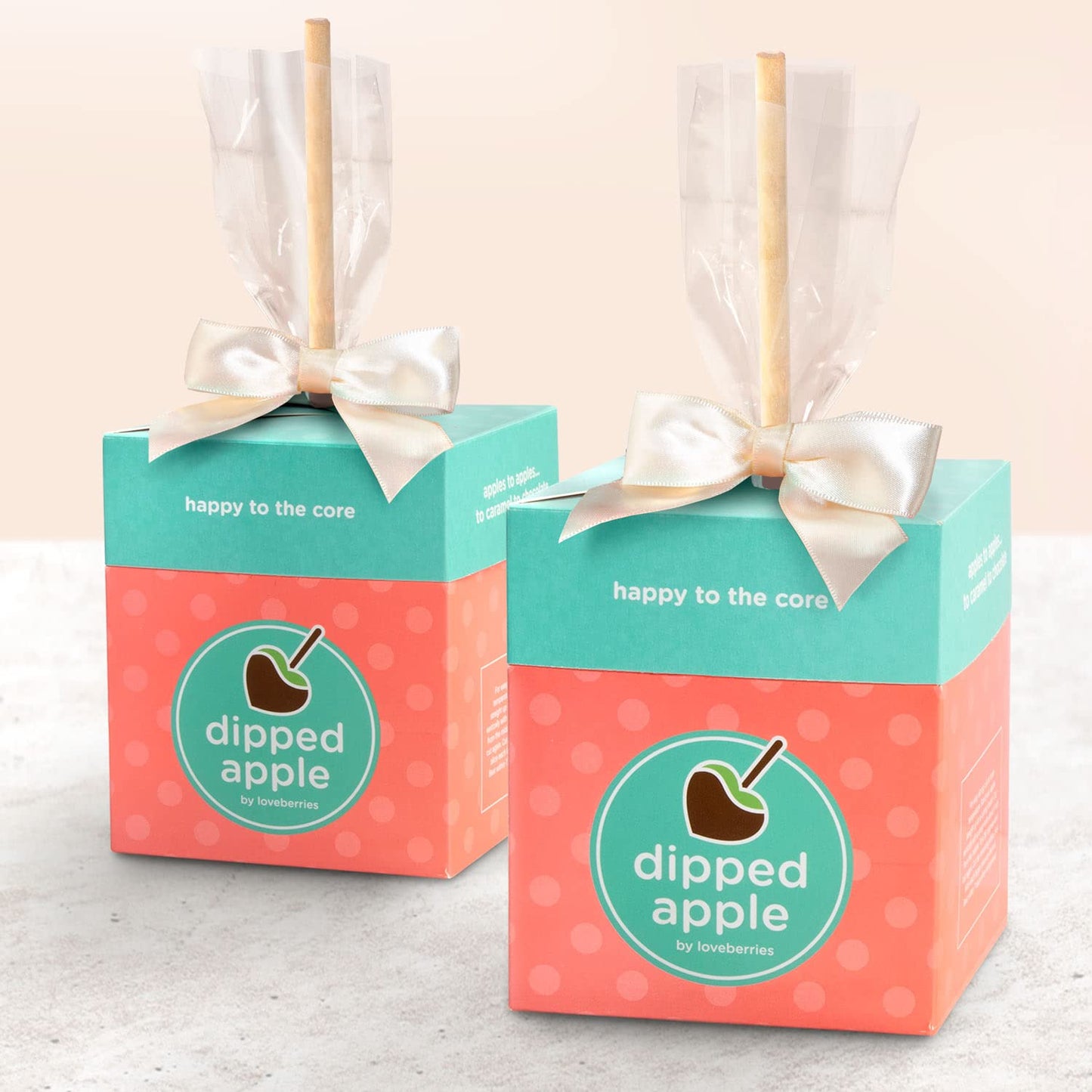 Sweet Love Milk and White Chocolate Covered Caramel Apples Pair - 2 Count Gift Boxes