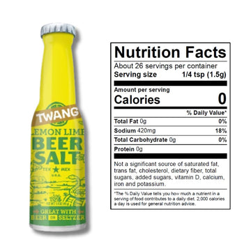 Twang Malt-Inspired Salts | Pocket Size Bottles | Gift Pack Of 1-1.4 Oz Bottles (Pack Of 8, Lemon-Lime)