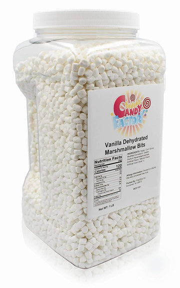 Sarah s Candy Factory Vanilla Mini Dehydrated Marshmallows in Jar, 1 Lb