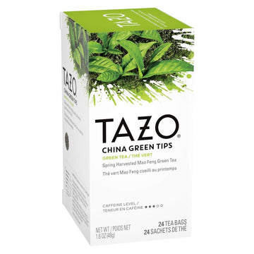 Tazo China Green Tips Enveloped Hot Tea Bags Non Gmo, 24 Count, Pack Of 6