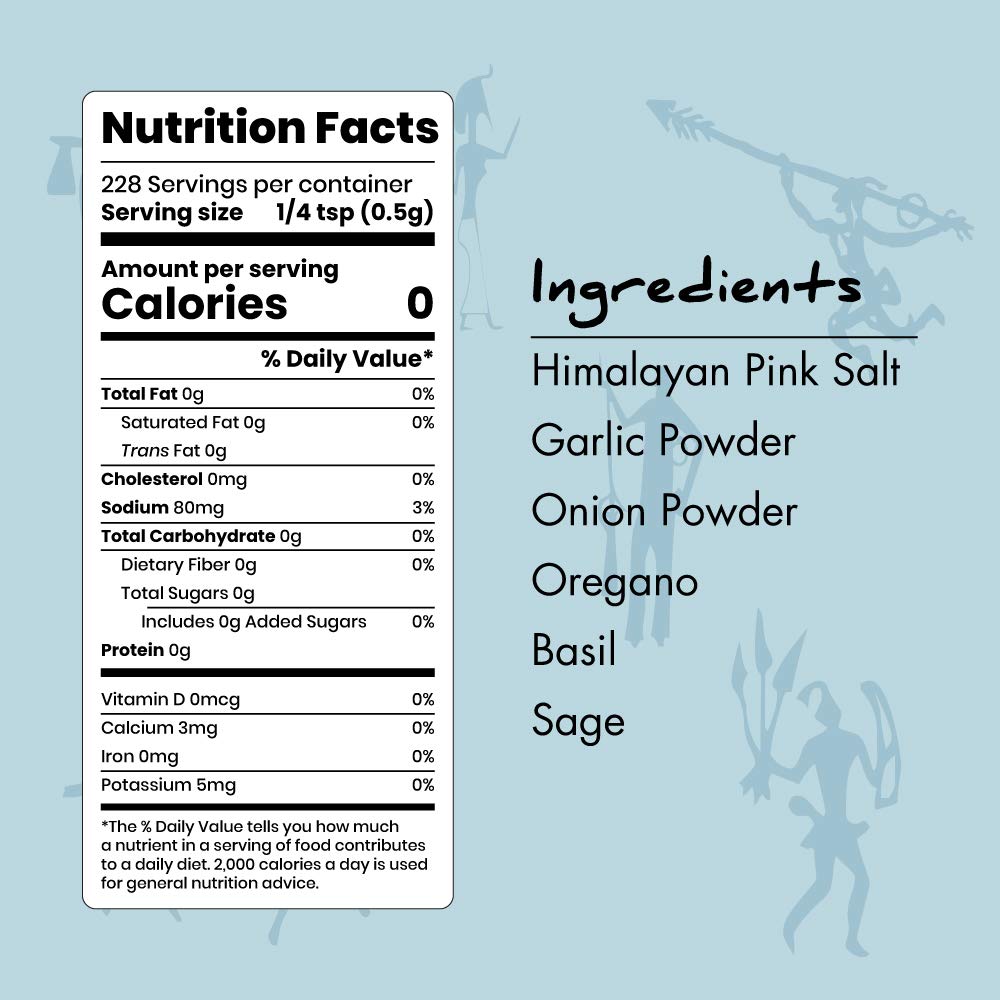 Paleo Powder All Purpose Seasoning, Gluten Free, 16 oz, Certified Keto, Paleo, Whole 30, AIP