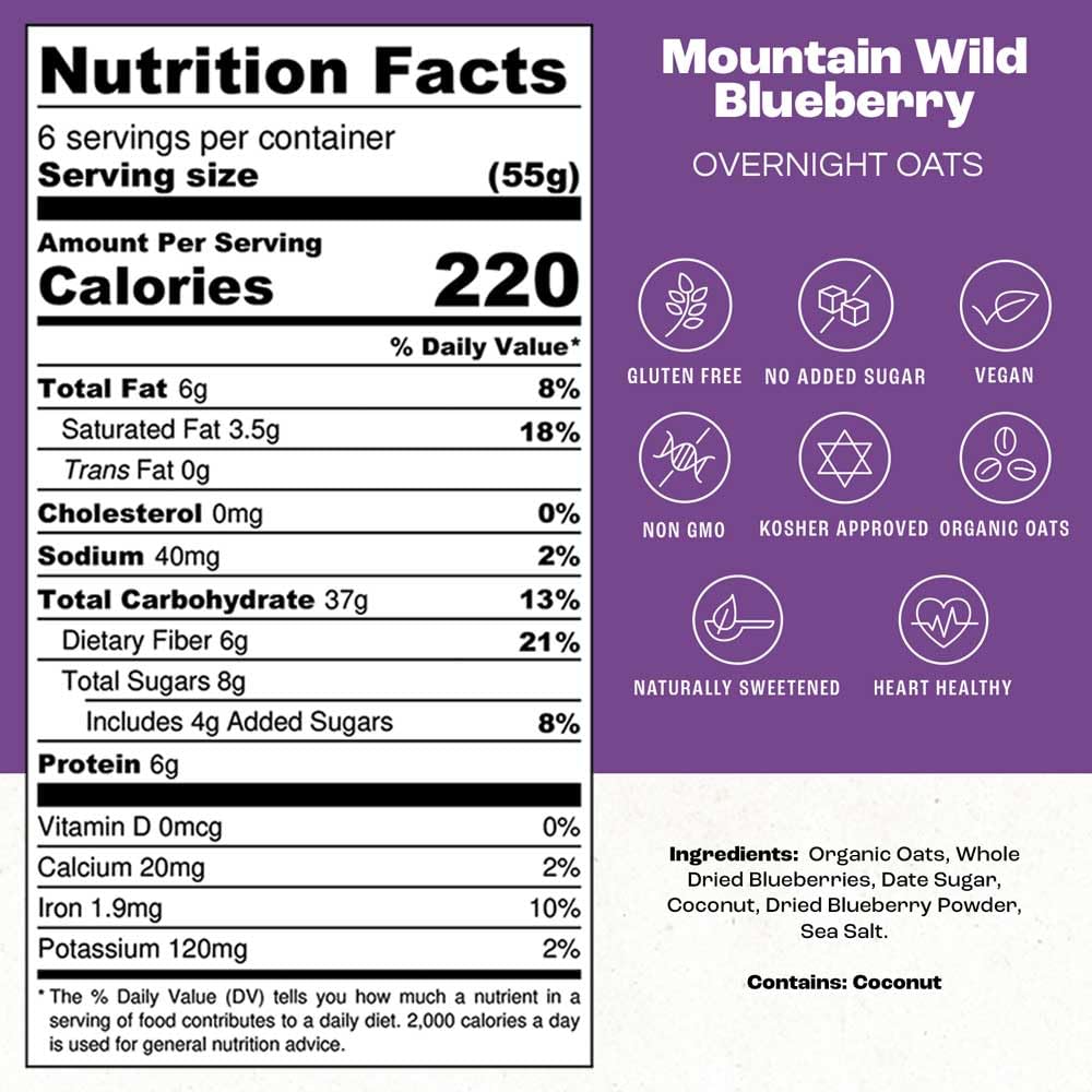Oath Mountain Berry Overnight Oats - Gluten Free, Non-Gmo, Vegan, Paleo Friendly, 11.6Oz (Pack Of 1)