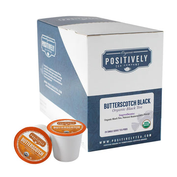 Organic Positively Tea Company, Butterscotch Black Tea, K-Cup Compatible, 24 Pods