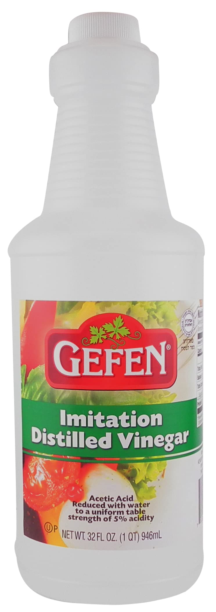 Gefen Compatible With Distilled Vinegar, 32Oz Bottle, 5% Acidity, Grain Free, Kosher For Passover, Food Grade